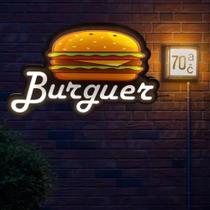 Painel Letreiro Led Decorativo Burguer 12v 110/220