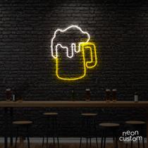 painel letreiro led Neon Chope decoracao festa bar