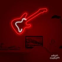 painel letreiro led Neon Guitarra decoracao festa bar painel letreiro led Neon Guitarra decoracao festa bar
