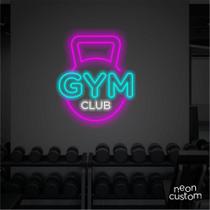 painel letreiro led Neon Gym Club decoracao festa bar