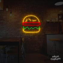 painel letreiro led Neon Hamburguer decoracao festa bar painel letreiro led Neon Hamburguer decoracao festa bar
