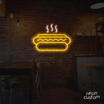 painel letreiro led Neon Hot Dog decoracao festa bar