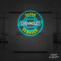 painel letreiro led Neon Super Chevrolet decoracao festa bar