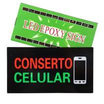 Painel Letreiro Luminoso de Led Conserto Celular Le-4004 Lelong Smartphone Pisca Led Alto Brilho