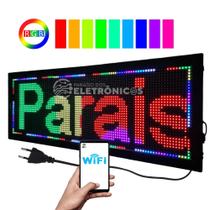 Painel Letreiro Luminoso De Led Wi-fi 100x40 Fácil E Prático SL1045CP10