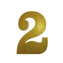 Painel Letreiro Número Grande EVA Prata ou Dourado Glitter 38 cm Vivarte - Inspire sua Festa Loja