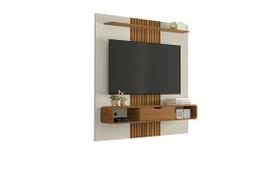 Painel Lisboa Off White/Naturalle/Ripado Bechara Móveis