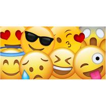 Painel Lona Banner Emoji 100X70Cm Festa