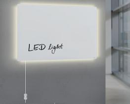 Painel Lousa De Vidro Temperado branca 100x80cm com led Painel Lousa De Vidro Temperado branca 100x80cm com led