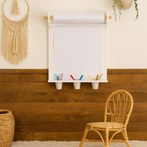 Painel Lousa Educativa Criativa Montessori Branca Infantil para Desenhos e Pinturas