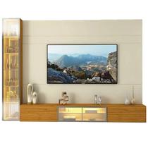 Painel Luminare com 1 Torre para Tv Até 85 Polegadas com Led 4 Portas Gelius Cor Off White Naturale