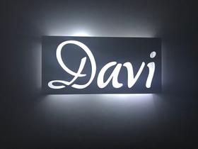 Painel Luminoso em MDF com Nome Personalizado LED