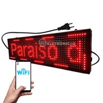 Painel Luminoso Letreiro 68x20 Wi Fi Alta Intensidade E Brilho LED SL0725V