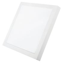 Painel Luz Quente Amarela 3000K 30W Bivolt LED Sobrepor Quadrado Design Moderno