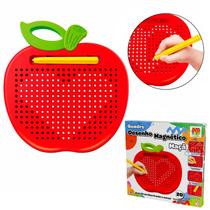 Painel Magnético De Desenho Infantil Em Formato De Maçã Com Atividades Canetinha Imã