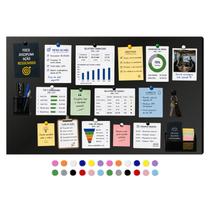 Painel Magnético De Metal 90x60cm Para Decoração, Fotos, Notas, Recados e Souvenirs Com 36 Imãs