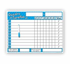 Painel Magnético - Quadro De Tarefas Educativo Azul 2 Irmãos Painel Magnético - Quadro De Tarefas Educativo Azul 2 Irmãos