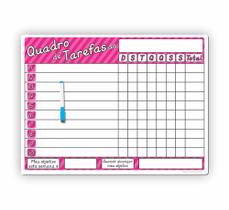 Painel Magnético - Quadro De Tarefas Educativo Rosa 1 Irmã Painel Magnético - Quadro De Tarefas Educativo Rosa 1 Irmã