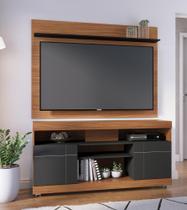 Painel Maia com Bancanda Yara 136mt 02 Portas Noce Milano/Preto Fosco - Colibri