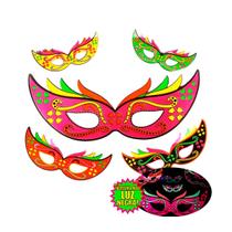 Painel Mascara Carnaval Neon - Reino das Festas
