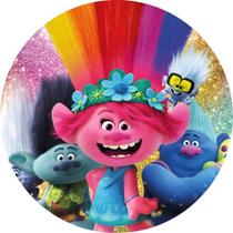 Painel Mesa Pequeno Com Capas Desenho Trolls Festa Infantil