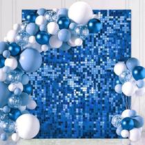 Painel Metalizado Quadrado Mágico Shimmer Wall 30x30cm Azul Brilhante - 1 Un