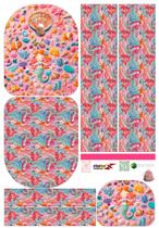 Painel Mochila Média Sereia com Bolso - Dzen Sintético Doll Estampado