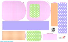 Painel Mochila Mini Bolsos Laterais Candy Colors - Ponto X Tecidos Doll Estampado Painel Mochila Mini Bolsos Laterais Candy Colors - Ponto X Tecidos Doll Estampado