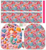 Painel Mochila Mini Sereia - Dzen Sintético Doll Estampado