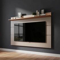 Painel Moderno Para TV Até 65 Polegadas Off White Freijó