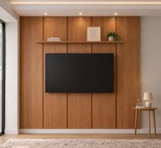 Painel Moderno para TV até 75 Polegadas 100% MDF 232cmx250cm Prateleira