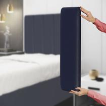 Painel Modulado Nashira 100 / A-019 Couro Azul Painel Modulado Nashira 100 / A-019 Couro Azul