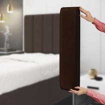 Painel Modulado Nashira 140 / N-027 Veludo Marrom Chocolate