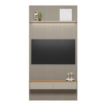 Painel Modular Ripado 1,40m com Nicho Curvo e Prateleira Led Linea Brasil Painel Modular Ripado 1,40m com Nicho Curvo e Prateleira Led Linea Brasil