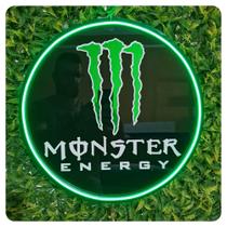 Painel Monster Energy Em Acrílico E Neon 45cm C/controle