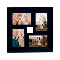 Painel Multifotos Para 4 Fotos 10x15 A6 Moldura Preta