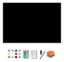 Painel Mural Magnetico De Fotos e Lousa 40x60 12 imãs Postite Caneta Planner Preto