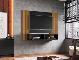 Painel Navi para Tv até 42 polegadas - Preto/Ripado - INCLUSO SUPORTE PARA TV