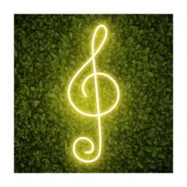 Painel Neon Clave de Sol musica decoração casa escola Painel Neon Clave de Sol musica decoração casa escola
