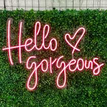 Painel Neon Hello Gorgeous Decoração Festa parede
