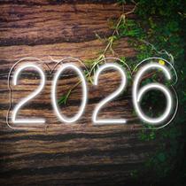 Painel Neon Led 2026 Decoração Para Festa Ano Novo Reveillon