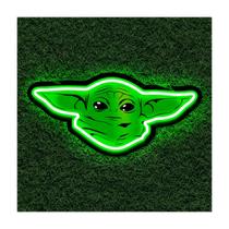 Painel Neon Led Baby Yoda Luminaria Star Wars Decoração luz
