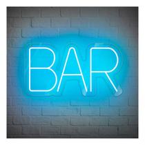 Painel Neon Led Bar Decoração, Festa Azul