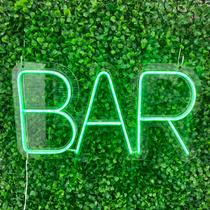 Painel Neon Led Bar Verde Decoração Restaurante Barman