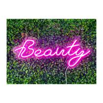 Painel Neon Led Beauty Instagram Rosa 40 Cm