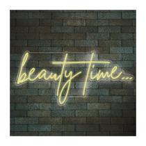 Painel Neon Led Beauty Time Luminária Criativa Painel Neon Led Beauty Time Luminária Criativa