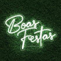 Painel Neon Led Boas Festas Fim de ano Reveillon Decoração