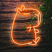 Painel Neon Led Capivara Meme Decoração Festa Luminaria Luz