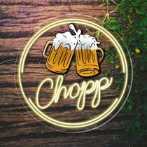 Painel Neon Led Chopp Aplique Acrílico Decoração Luminosa Painel Neon Led Chopp Aplique Acrílico Decoração Luminosa