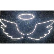 Painel Neon Led Conjunto Asas de Anjo Iluminação 140cm